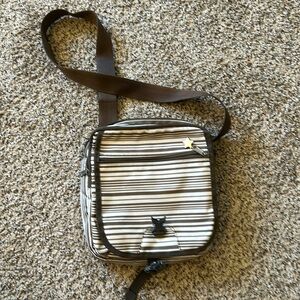 Crossbody bag
Lots of pocket
Has small tablet pocket